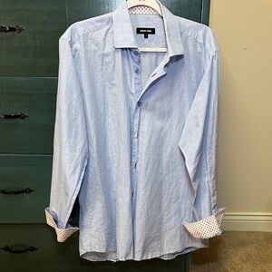Jared Lang Light Blue Casual Button Down Shirt